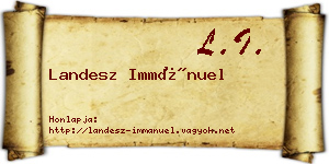 Landesz Immánuel névjegykártya